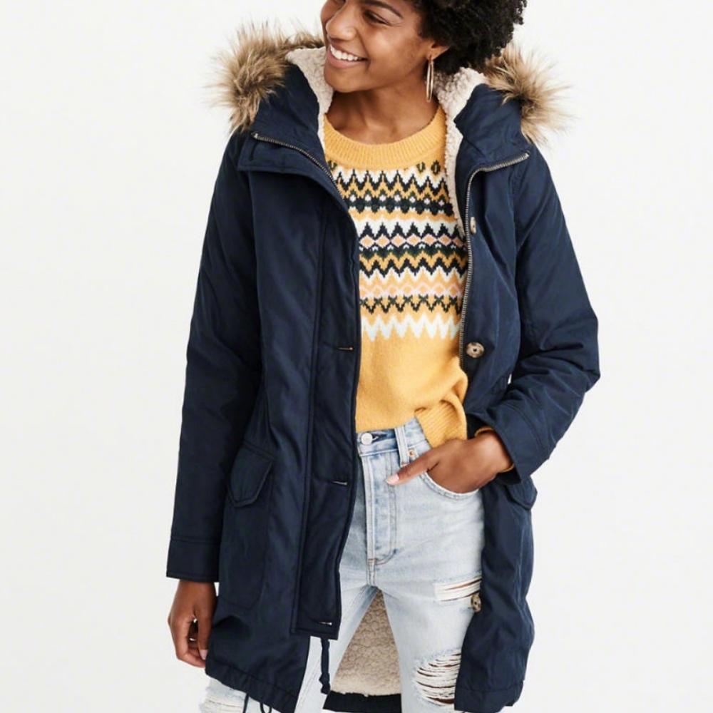 Abercrombie & Fitch Navy Coat